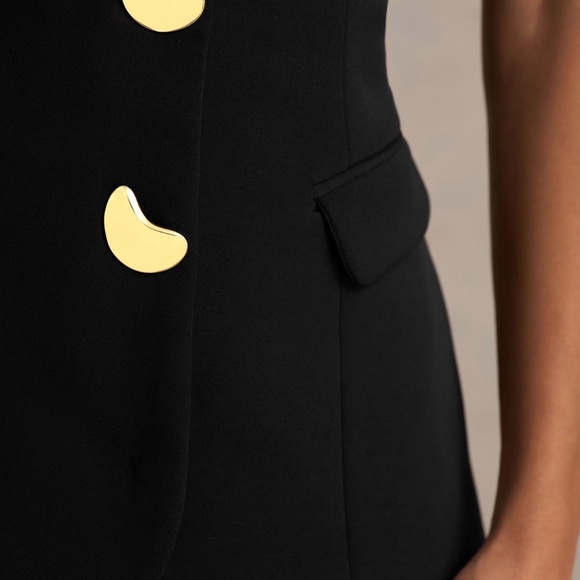 Club L London Zoey Black Bandeau Jumspsuit - Picture 4 of 4